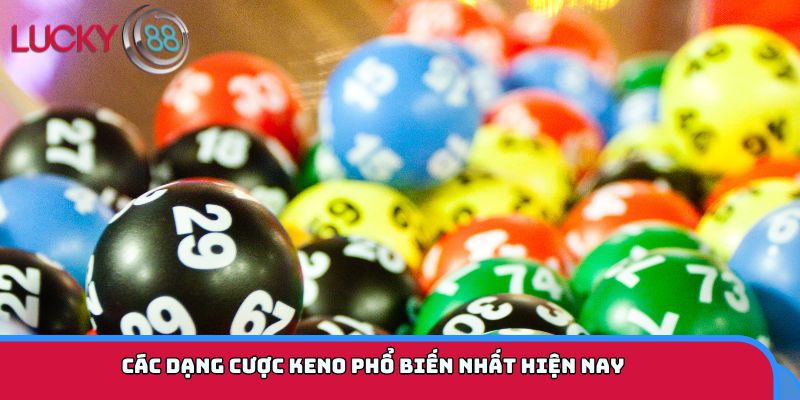 Các dạng cược Keno phổ biến nhất hiện nay
